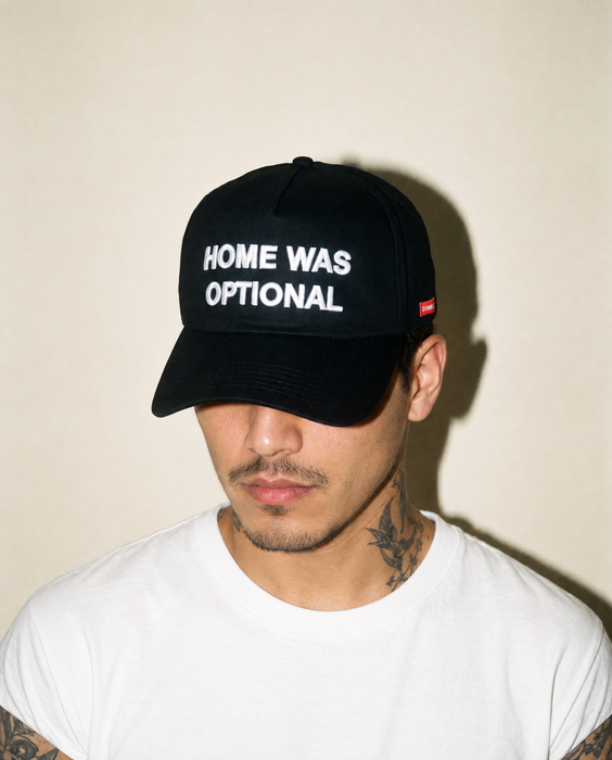 HOME WAS OPTIONAL BLACK CAP