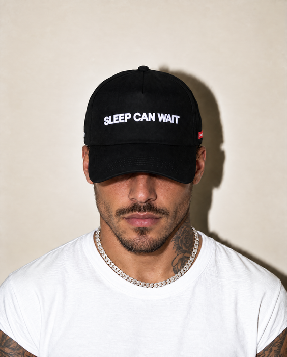 SLEEP CAN WAIT BLACK CAP