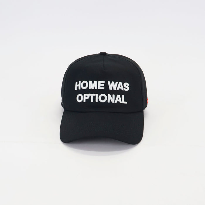 HOME WAS OPTIONAL BLACK CAP
